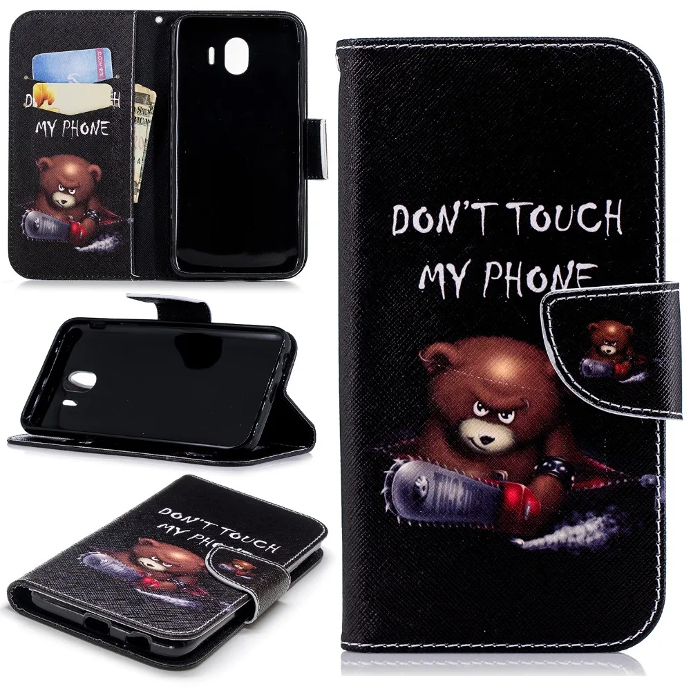 Бабочка Медведь перо чехол для Samsung Galaxy J4 2018 J400F/DS S9 Plus A6 A7 A8 J6 Funda Etui|Бамперы| |
