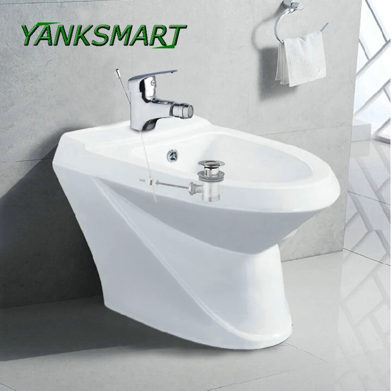 YANKSMART Bidet Toilet Faucets Woman Bathroom Faucet +Pop Up Drain Deck