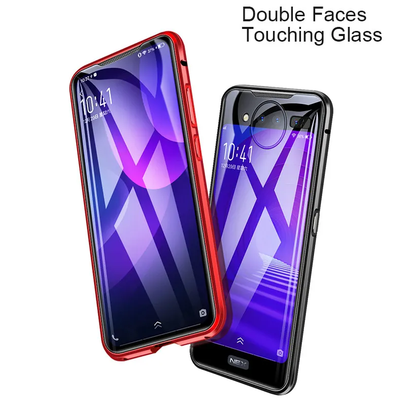 Чехол книжка для Vivo NEX двухсторонний металлический чехол бампер из закаленного