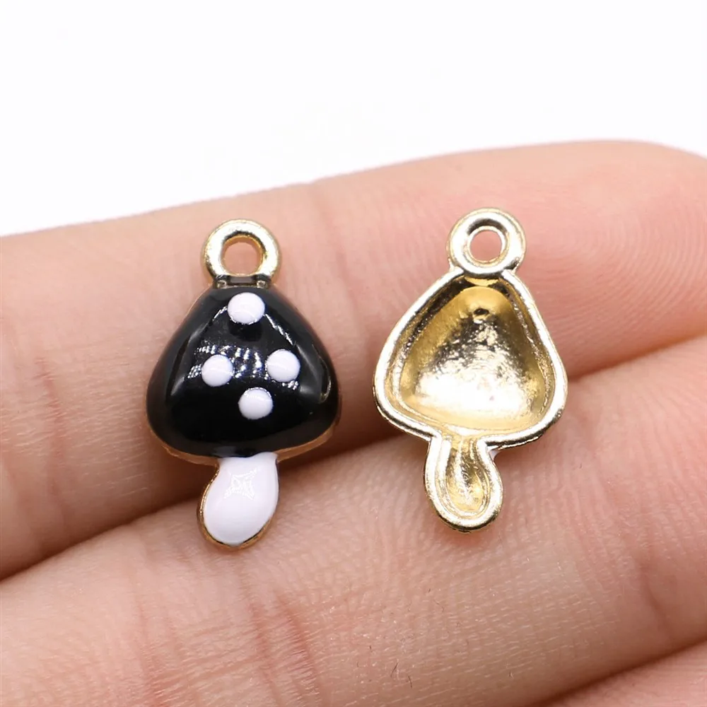 

4 Colors 20pcs 19x11mm KC Gold Color Plated Enamel Mushroom Charm Pendant DIY Jewelry Findings