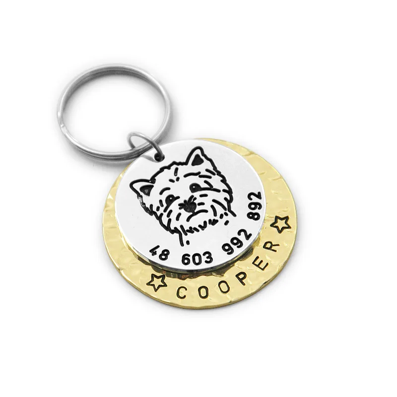 

Custom Westie Dog Tag, Engraved Dog Tag, Personalized Pet ID Tag, Pet Jewelry Dog Jewelry, Westie ID Tag