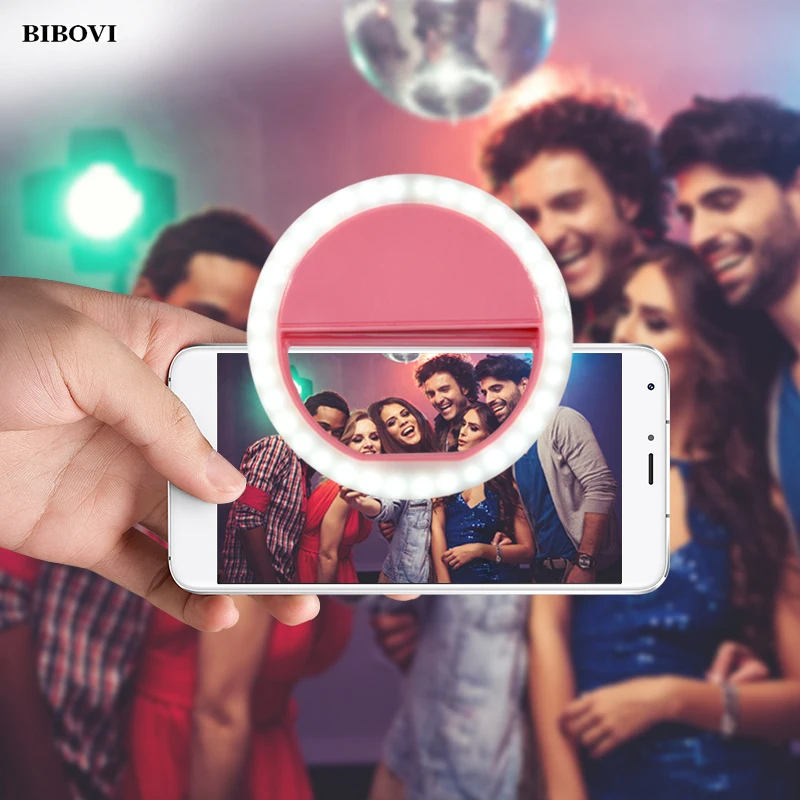 Selfie Ring Light 36 Led Clip-on Mini LED Self Portrait Fill-in Light 3-Mode 5600K For iPhone Samsung Xiaomi Huawei Oppo