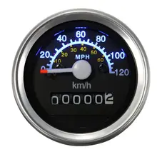 Universal 12 v Motorrad Lcd-computer-geschwindigkeitsmesser-grüne Gauge KMH MPH Led-hintergrundbeleuchtung Schwarz