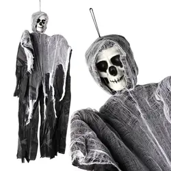 90 см * 60 см жуткий скелет лицо висящий призрак украшения-ужастики для хеллоуина дом с привидениями Хэллоуин Реквизит Поставки Горячие