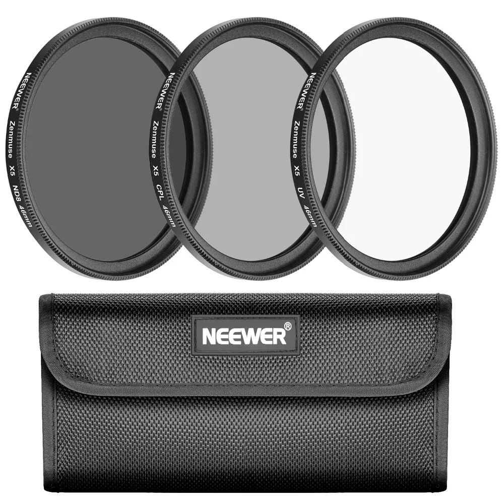 Neewer для DJI Zenmuse X5 X5R Камера/Inspire 1 PRO, сырье Квадрокоптер Комплект фильтров: UV+ CPL+ ND8 фильтр