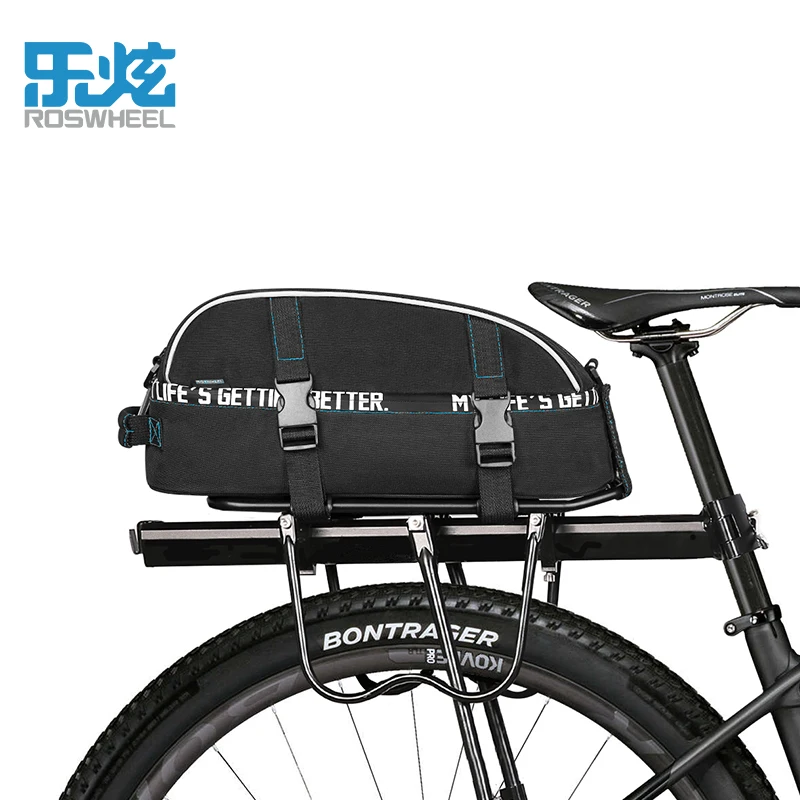 ROSWHEEL Водонепроницаемая велосипедная сумка 8L задняя стойка велосипеда Сумка велосипедная полка карман Наплечная Сумка для верховой езды