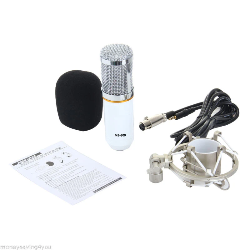 Edt Condenser Microphone Professional Audio Studio Recording Microphone With Shock Mount White Bm 800 Recording Microphone Studio Recording Microphonemicrophone Professional Aliexpress