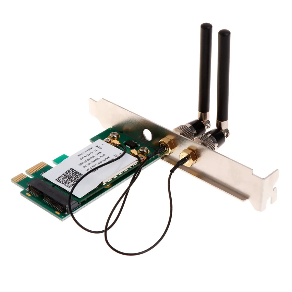 

PCI-E X1 X16 300M PC Computer 2.4/5GHz Dual Band Wireless Desktop WIFI WLAN Card JUL09 Drop ship