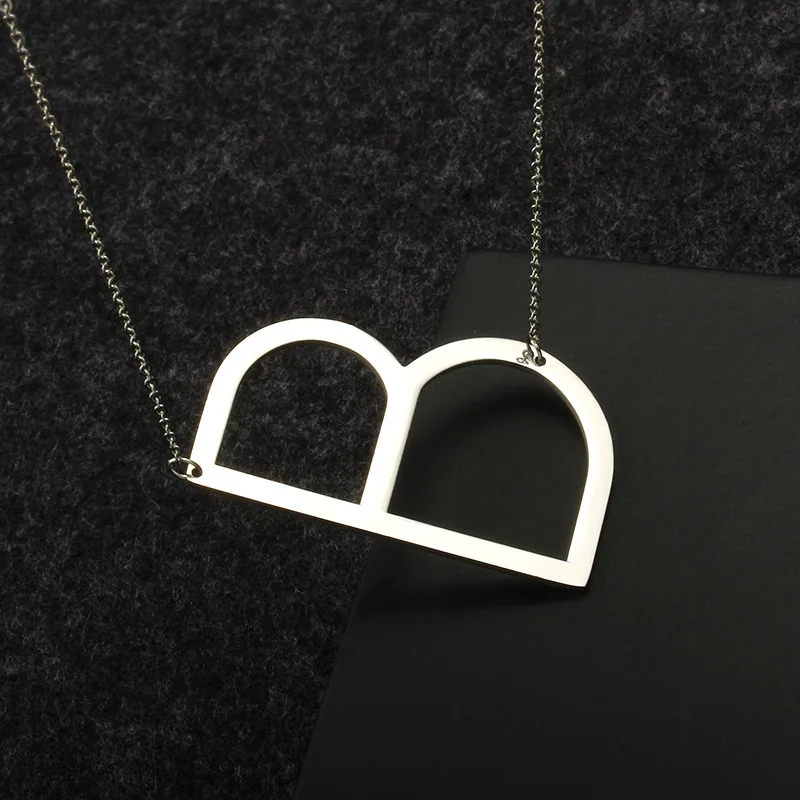 

English Letter Capital stainless steel Pendant Necklace