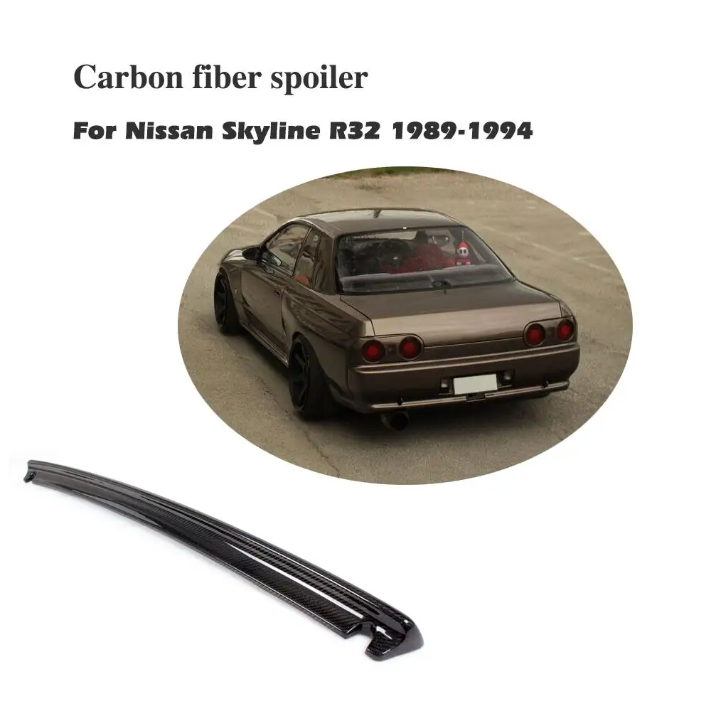 

Carbon Fiber Rear Trunk Boot Lip Spoiler Wing For Nissan Skyline R32 GTR 1989-1994 Car Styling