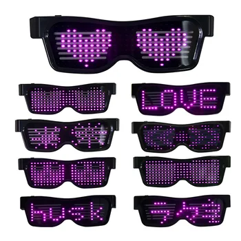 

Creative Led Glasses Nightclub Bluetooth Led Glasses Multifunction Cool Party Fashion Flashing Sunglasses Eyewear App Control