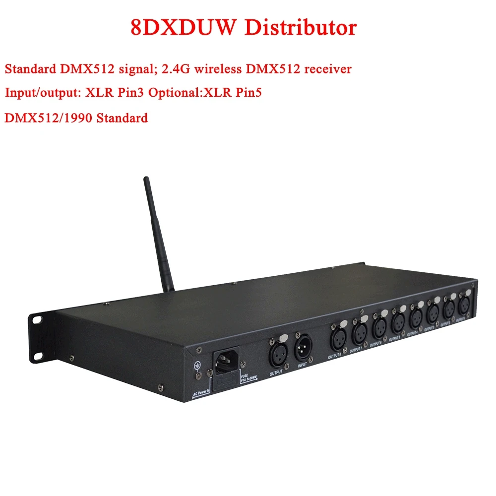 

Newest Disco Stage Light Controller DMX512 Splitter Light Signal Amplifier Splitter 8 way DMX Distributor For Stage DJ Equipment