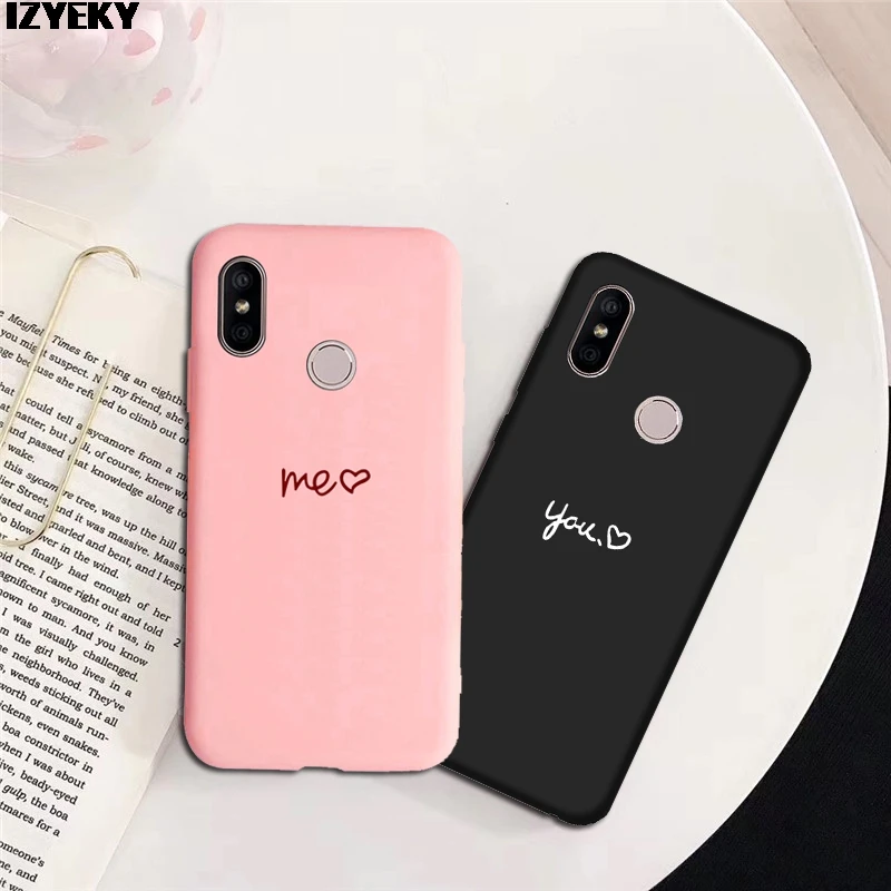 

IZYEKY Cute love Silicone Case for Xiaomi mi 9 lite mi 8 A1 5X A2 6X Play pocophone F1 Cover for xiaomi mi 5 5S mi 6 mix 2S mix2