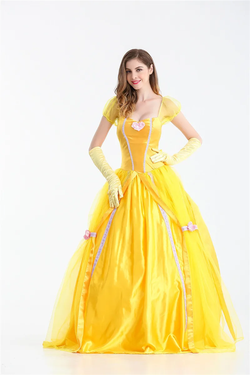 S-XXL костюм принцессы Белль для взрослых женщин, костюм красавицы и чудовища на Хэллоуин, платье для косплея - Цвет: Style1