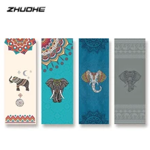 ZHUOHE Bikram Коврик для йоги полотенце нескользящее цифровое печатное одеяло для йоги Алмазная клетчатая микрофибра для йоги пилатеса фитнес путешествия