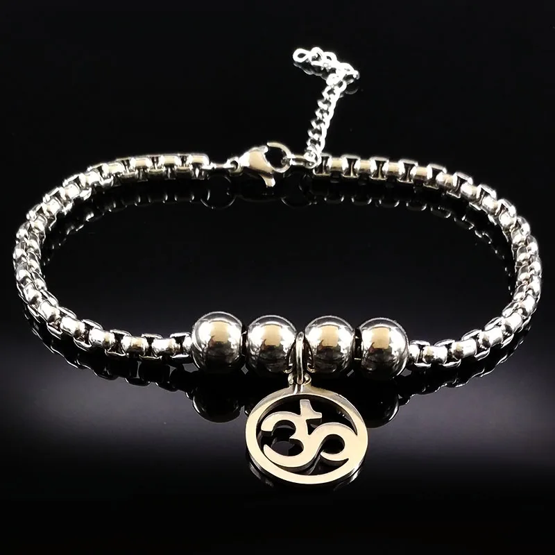 Мода Йога браслет из нержавеющей стали для женщин Будда серебряные цветные браслеты женский ювелирный браслет B17963