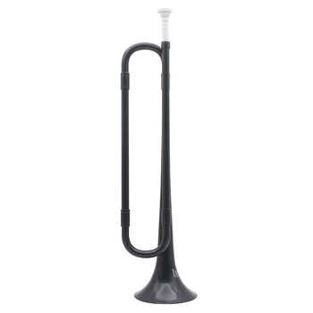 

SEWS-B Flat Bugle Cavalry Trumpet Environmentally Friendly Plastic with Mouthpiece for Band School Student
