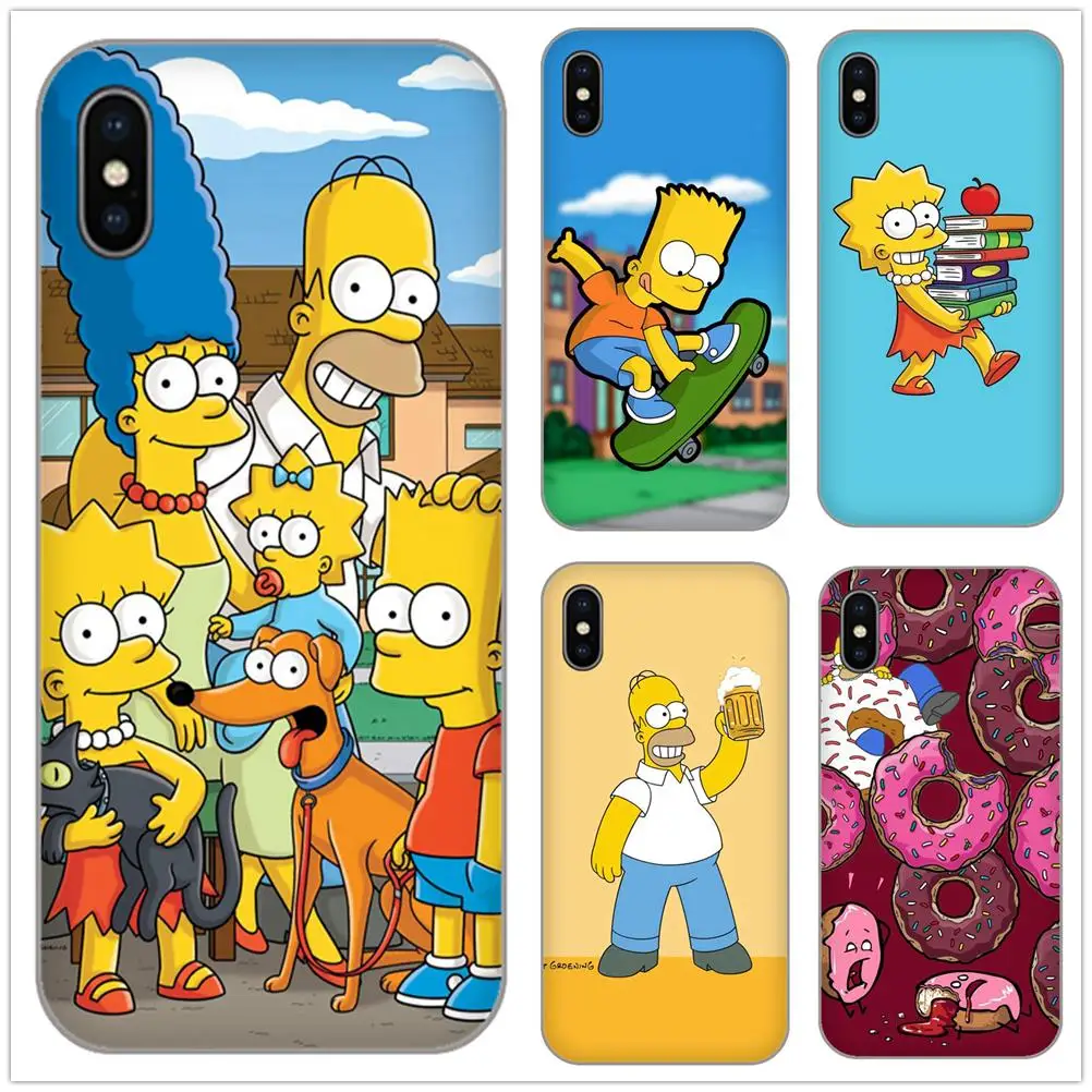 

The Simpsons Cartoons Anime Cover high quality Soft Silicone TPU Phone Case For iPhone 4 5 5C 5S SE X 6 6S 6plus 7 7plus 8 8plus