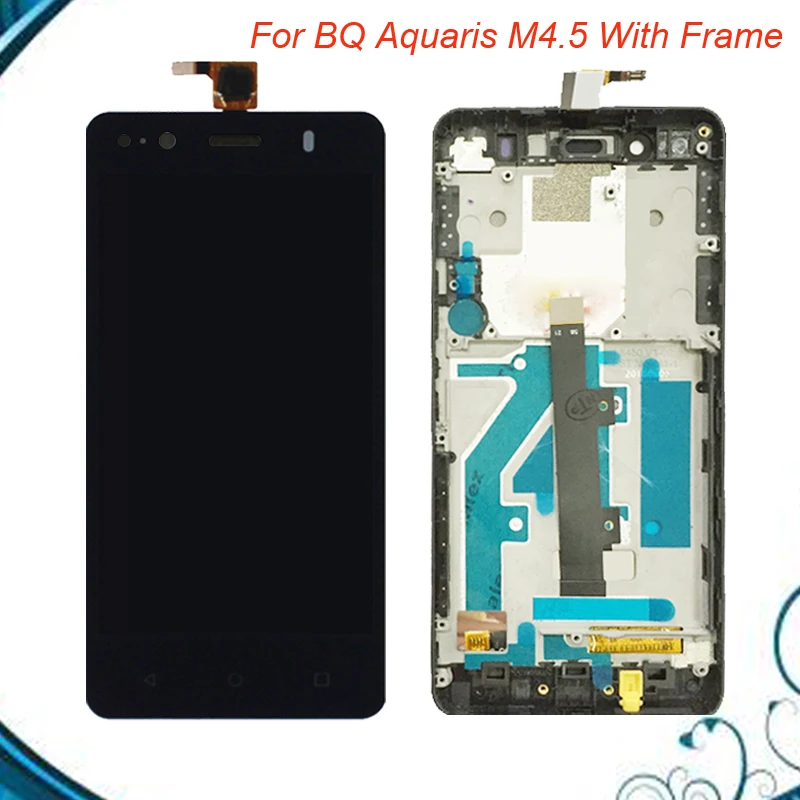 

100% Tested Repair Parts For BQ Aquaris M4.5 LCD Display+Touch Screen Digitizer Assembly+Frame