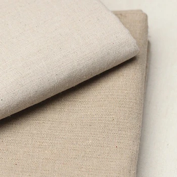 

100cm*155cm Linen Cotton Fabric Patchwork Cloth Greige Linen Zakka Material Sofa Upholstery Cushions Textile Stoffen