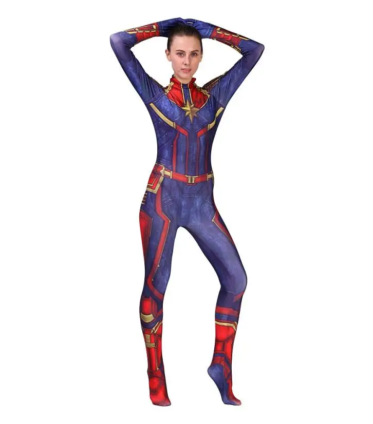 Карнавальный костюм супергероя «Капитан Карол Дэнверс» на Хэллоуин, карнавальные вечерние костюмы для взрослых женщин и детей - Цвет: Style 1