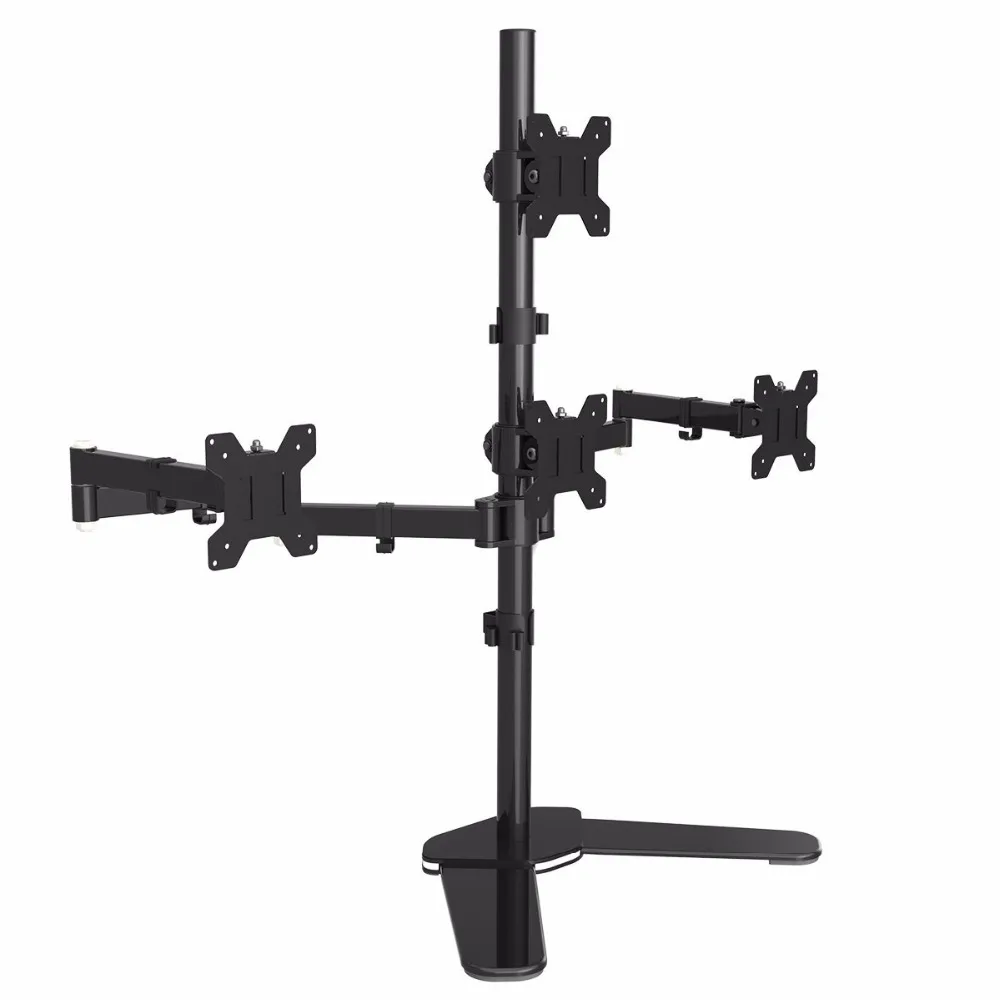 Suptek Quad Arm LCD LED Heavy Duty Monitor Stand