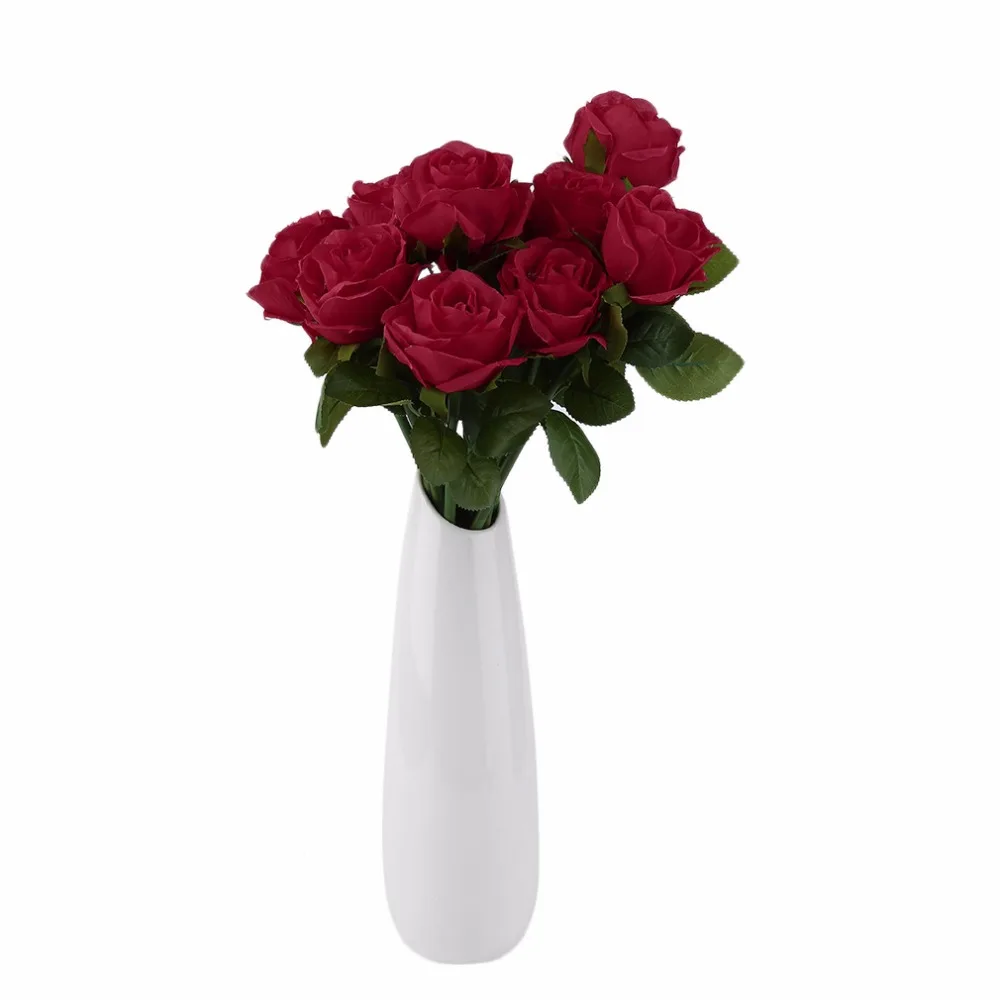 15pcs/set Creative Real Touch Rose Artificial Flowers For Wedding Party