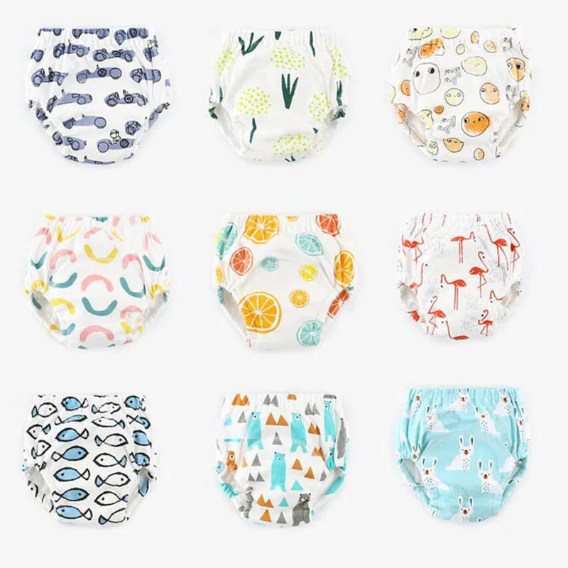 4pcs/lot Swan Cloud Cat Waterproof Potty Training Panties for Babies Leakproof Kids Drawer Panties Toddler Cotton Underwear