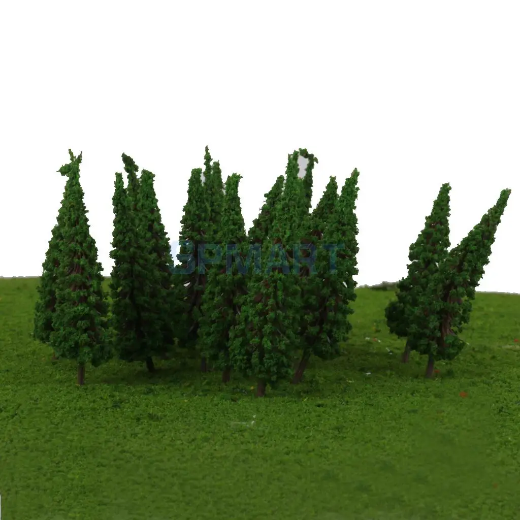 100x Green Pagoda Model Trees 1:100 for RR Train Railway Garden Park Street DIY Toys