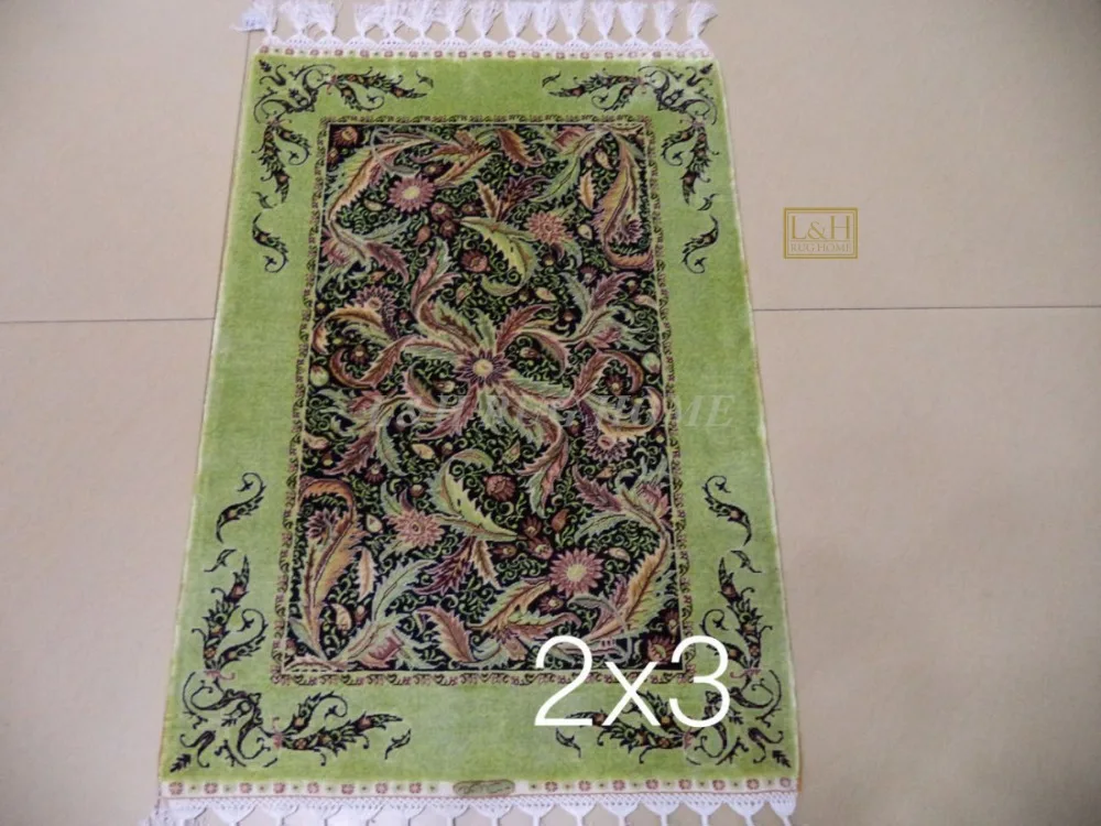 2'x3 230 линии ручной работы Шелковый Восточный персидских Ковры ручной ковер из шелка для украшения дома