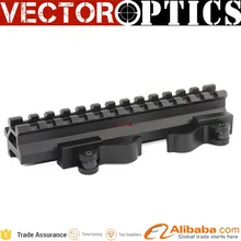 10 шт. Вектор Оптика видеть сквозь длинные угол Quick Release riser Сфера Пикатинни QD крепление с верхней и смещение Пикатинни рельсы