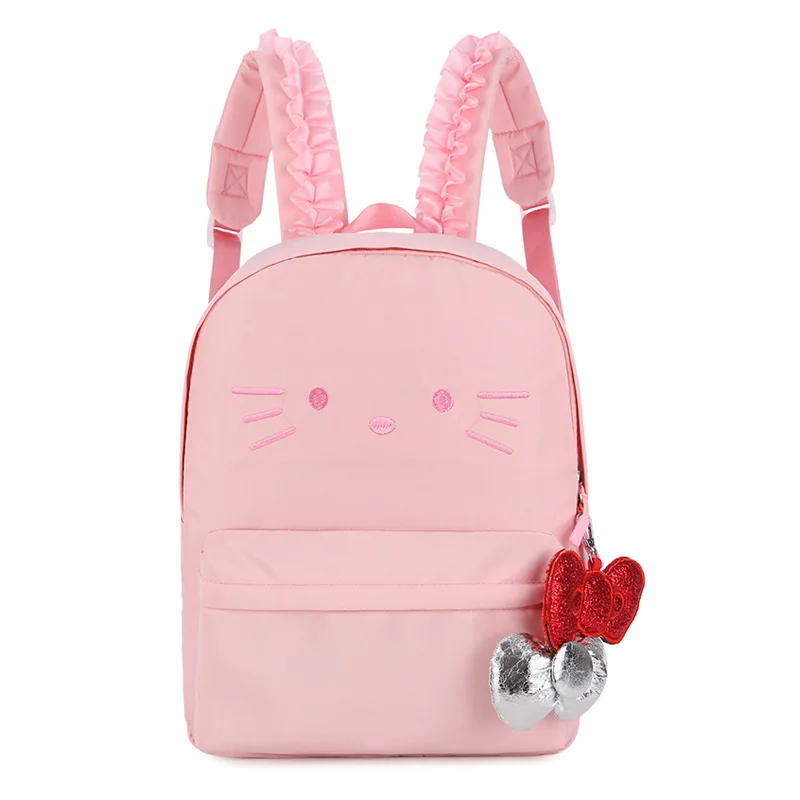

Cute Cat Backpack Shoulder Bag Female School Backpacks Sweet Girl Lolita Daypack Travel Rucksack Satchel with Bow Pendent