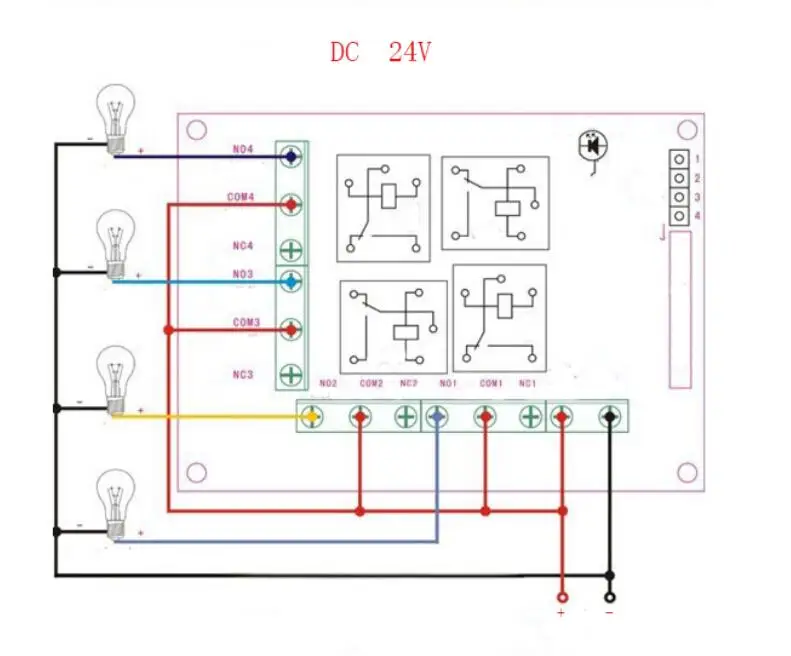 RF DC24V 12V 4CH RF 10A реле Беспроводное дистанционное управление освещением датчик переключателя Приемник 433 mhz/315 mhz радио