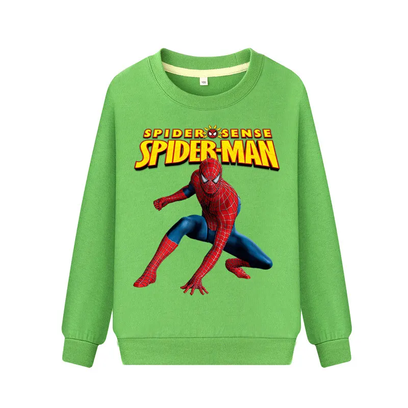Spiderman Print Sweatshirt For Kids Autumn Spring Clothing Boy Girl Kids Cotton Thin Hoodies Children Pullover Hoodie Coat WK131 (5)