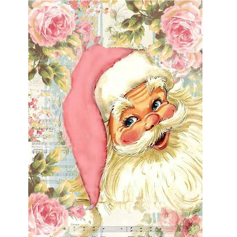 Diamond Painting Cross Stitch Santa Claus Christmas Gift Home Decor Full Square Resin Diamond Mosaic Embroidery Portrait