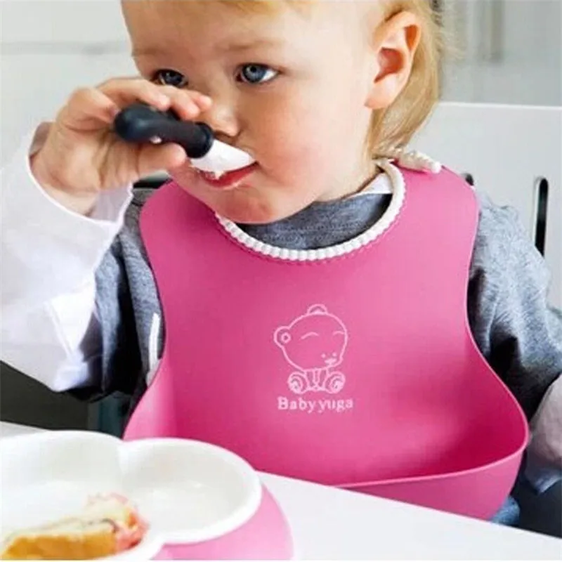 Buy Baby bib Infants Cute Silicone Bibs Lunch Bibs