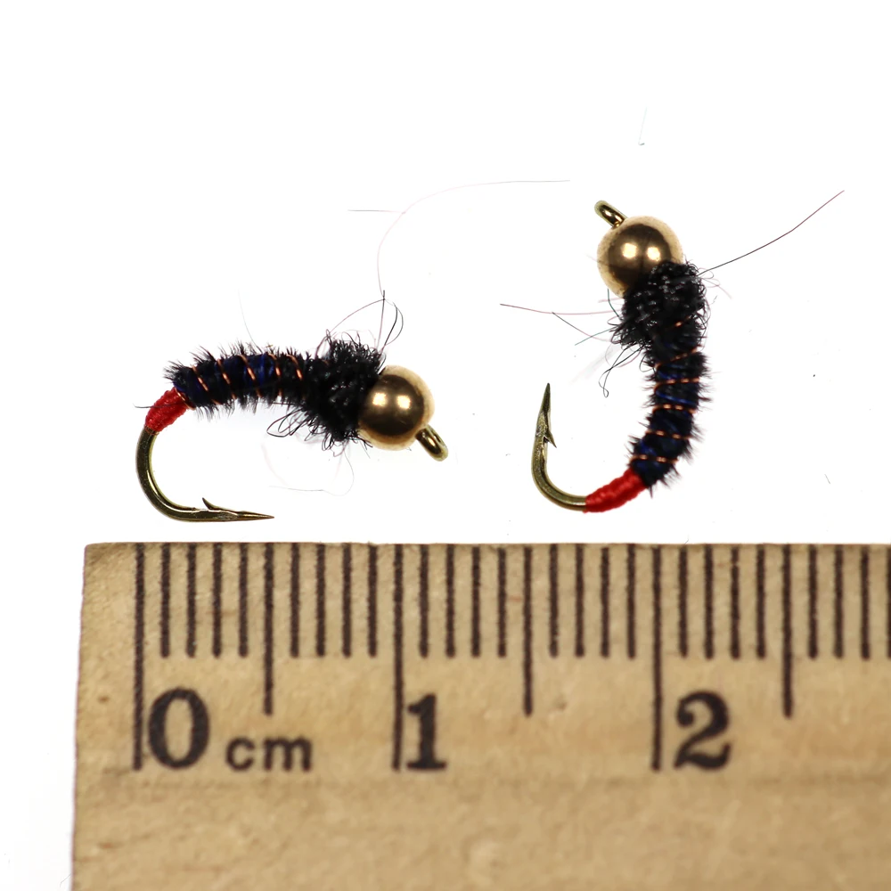 Bimoo 6 шт. #12 Bluegill Crappie Panfish Perch Радужная Форель Caddis металлические латунные бусины с