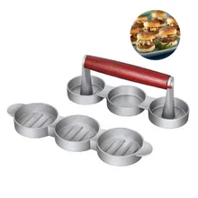 Трехместный Мини Пресс-слайдер для бургеров, пресс-пресс для бургеров, гриль для гамбургеров, барбекю, вечерние пресс для мяса, кухонный инструмент 2,5''