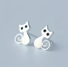 Shuangshuo Adorável Gato Brincos Do Parafuso Prisioneiro para As Mulheres Brincos Gato Animais Moda Jóias Brinco boucle d'oreille femme Feminino 2017 S062