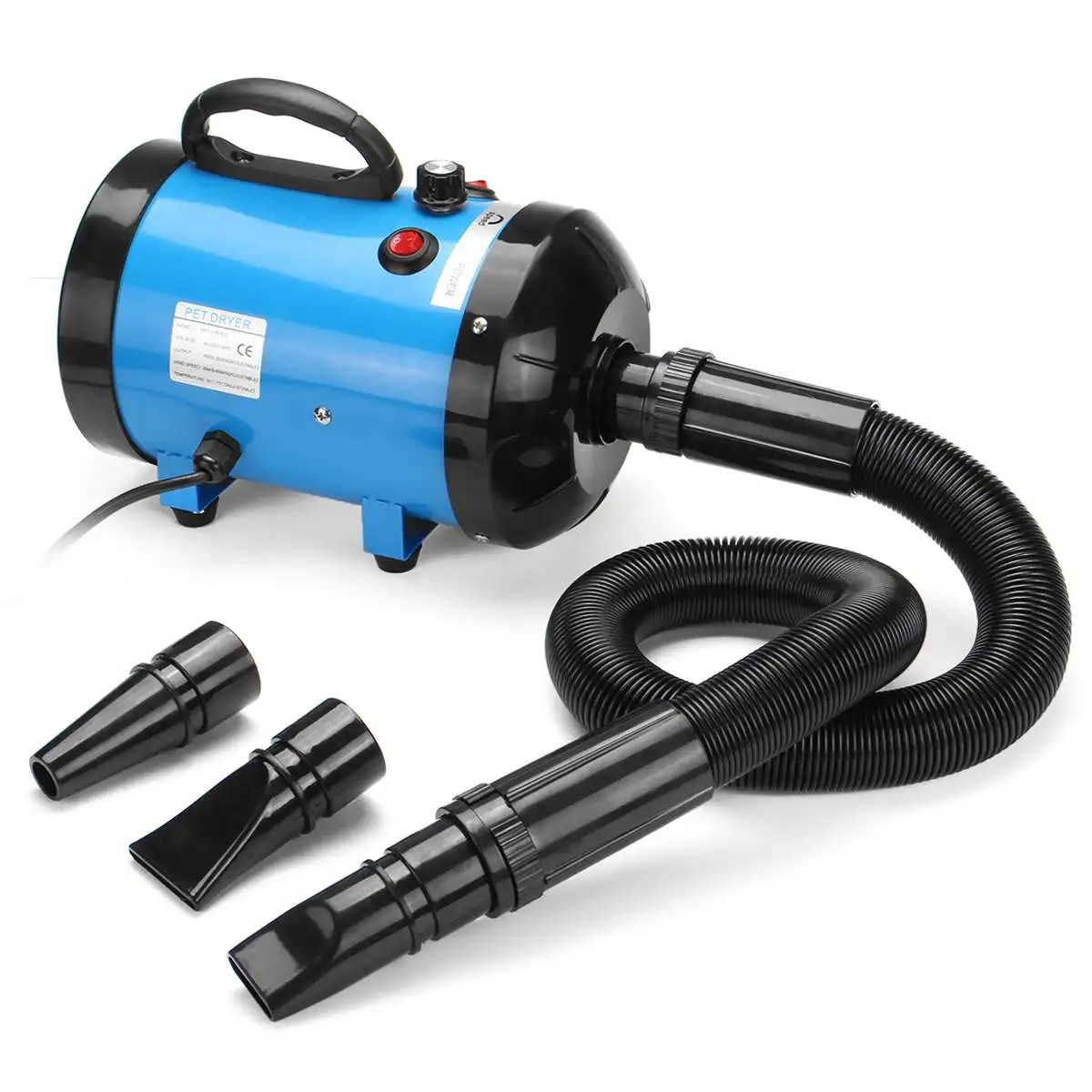 

Pink Black Blue 220V Adjustable Dog Grooming Dryer Pet Hair Dryer Strong Power Low Noice Blower 2800W Eu Plug