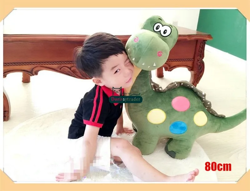 Dorimytrader 90cm Large Animal  Tyrannosaurus Rex Plush Toy Soft Cartoon Big  35''  Dinosaur Stuffed Doll Pillow Kids Gift DY61287 (10)