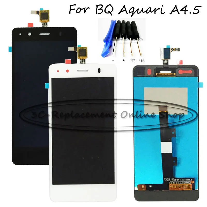 

Black/White LCD+TP For BQ Aquaris A4.5 LCD Display with Touch Screen Digitizer Smartphone Replacement + Free Tools