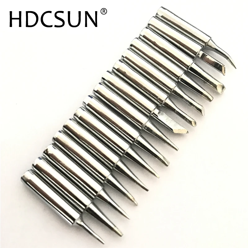 high quality 15 pcs /lot Lead-free solder Iron tip 900M-T for hakko 936 saike 909 aoyue Lukey 636 852D soldering rework station