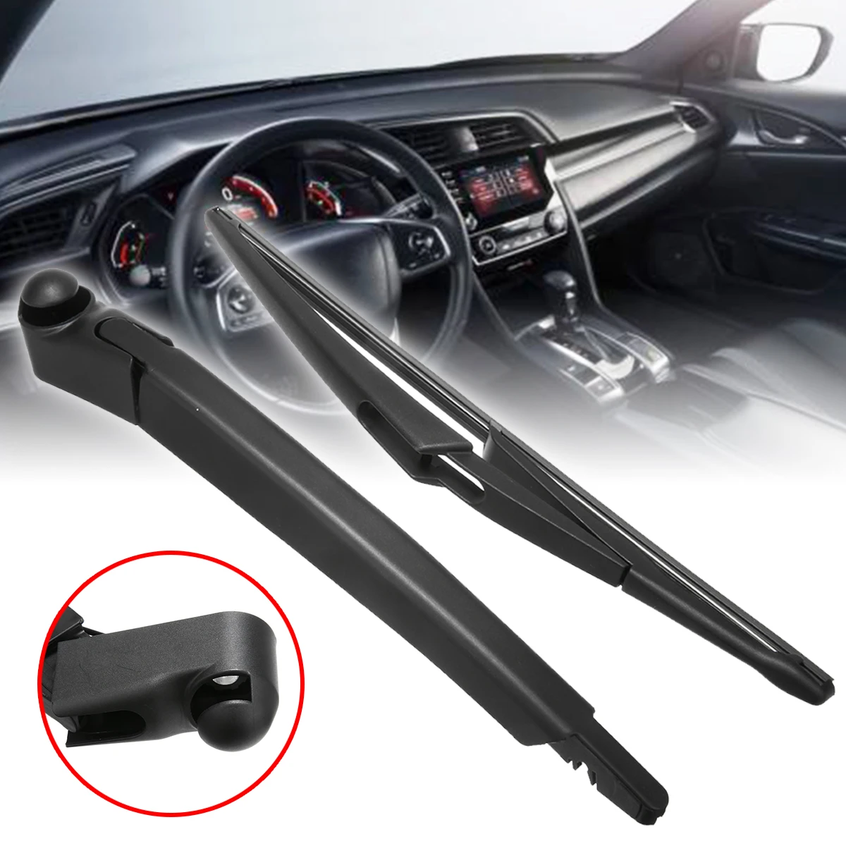 For Honda Civic 3/5 Door 1pc High Quality Rear Wiper Arm+Blade Rear Windscreen Rain Snow Windshield Wipers