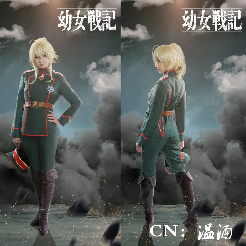 

Saga of Tanya the Evil Tanya von Degurechaff Youjo Senki Uniform Jacket Anime Cosplay Costume Christmas Full set New