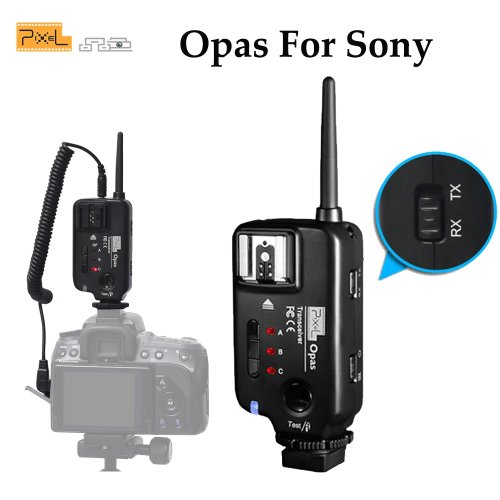 

PIXEL Opas Wireless Flash Trigger Transmitter Transceiver For Sony Camera A900 A850 A750 A700 A550 A500 A380 A350 A330 A300