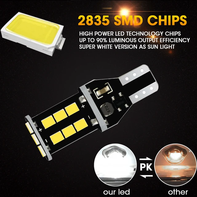 Hlxg-Luz Led de respaldo de marcha atrás, 2 uds., W16W T15, Bombilla de estacionamiento de freno para coche, Coche, Coche, Estilismo, 12V 6000K, lámpara de lectura de liquidación Hlxg-Luz Led de respaldo de marcha atrás, 2 uds., W16W T15, Bombilla de estacionamiento de freno para coche, Coche, Coche, Estilismo, 12V 6000K, lámpara de lectura de liquidación