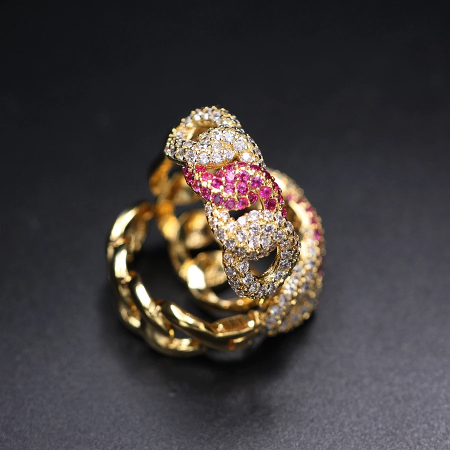 

Circle Hoop Earrings Pave Multi Colorful Zirconia Stone For Women Gift Round Shape Gold Color Punk Winding Twist Hollow Jewelry