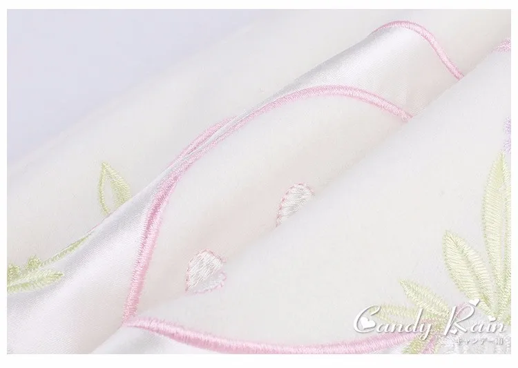 Платье принцессы Милые белые пальто конфеты дождь из шерсти с цветком и украшениями круглой формы с вышивкой один однобортная юбка низ японский дизайн C16CD6205