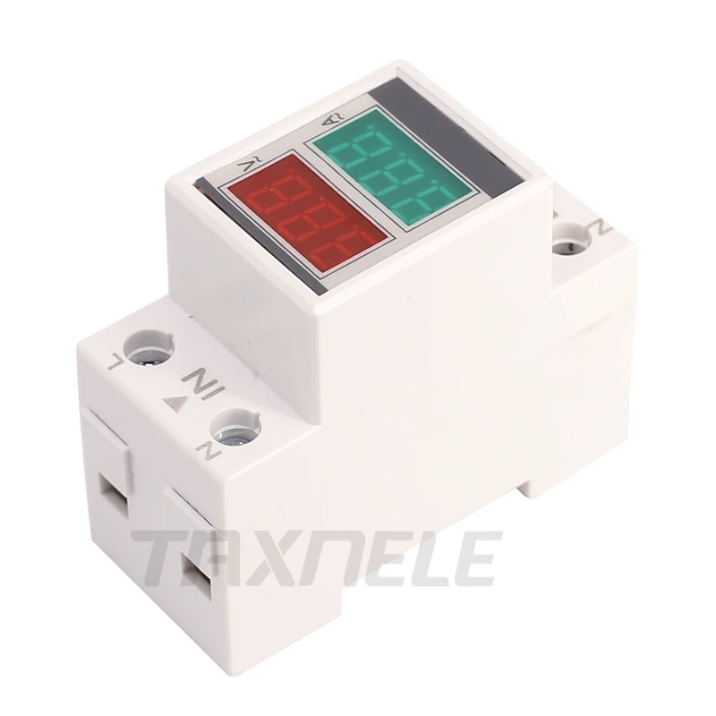 Din рейка AC 160 275 В 0 100A 60A Вольтметр Амперметр светодиодный дисплей панель